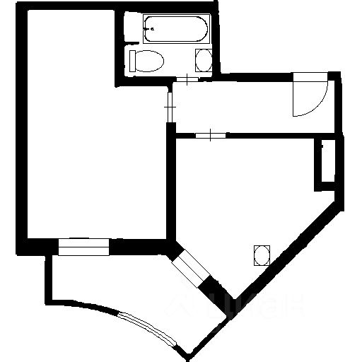 Планировка этой квартиры по данным Циан