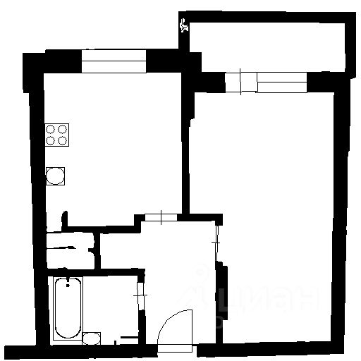 Планировка этой квартиры по данным Циан