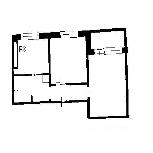 Планировка этой квартиры по данным Циан