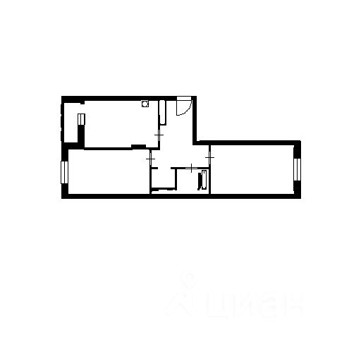 Планировка этой квартиры по данным Циан