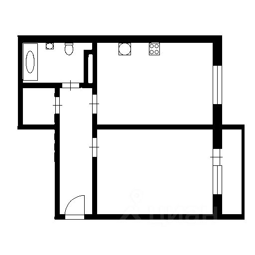 Планировка этой квартиры по данным Циан