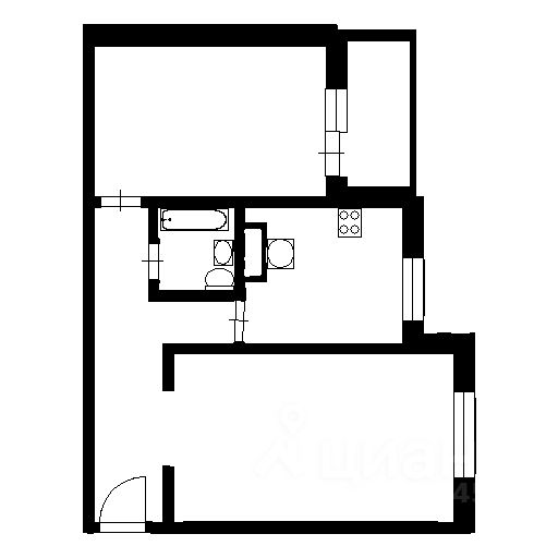 Планировка этой квартиры по данным Циан