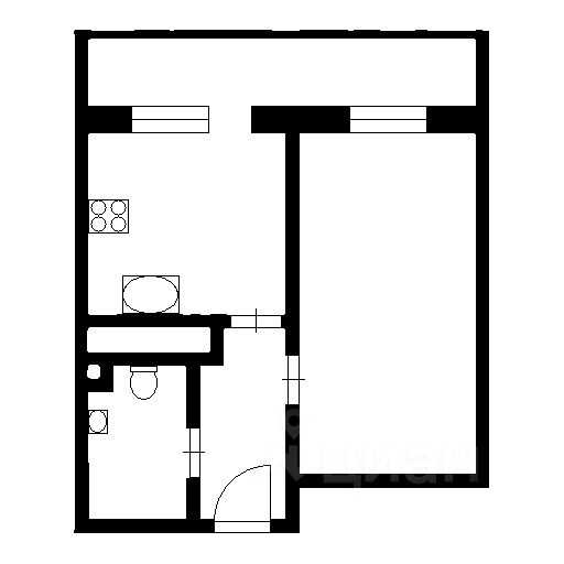 Планировка этой квартиры по данным Циан