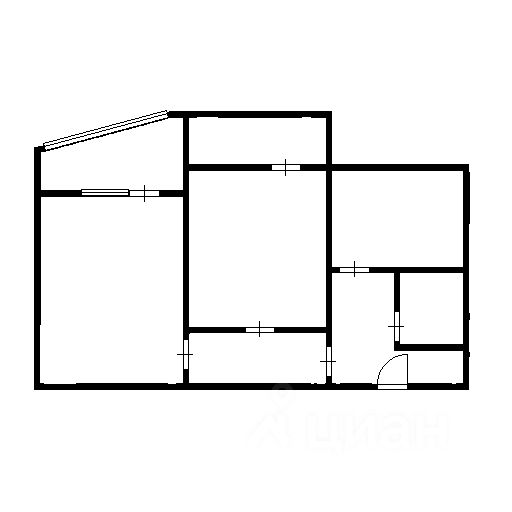 Планировка этой квартиры по данным Циан