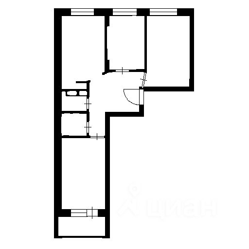 Планировка этой квартиры по данным Циан