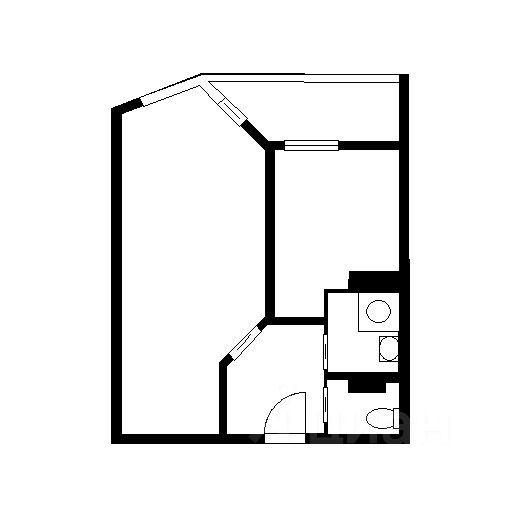 Планировка этой квартиры по данным Циан