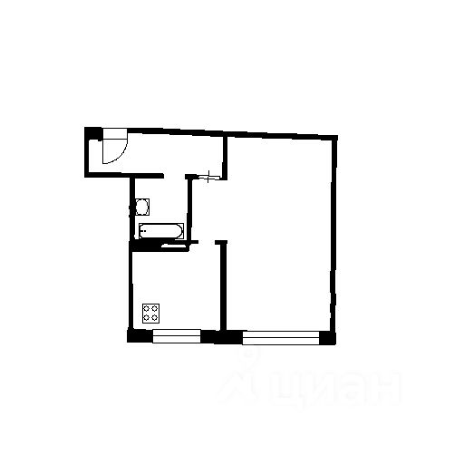 Планировка этой квартиры по данным Циан