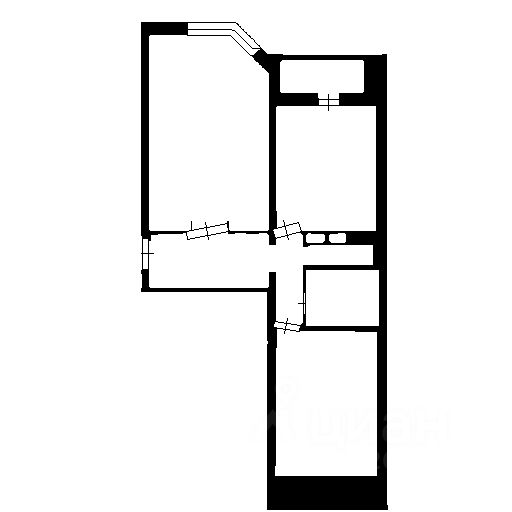 Планировка этой квартиры по данным Циан