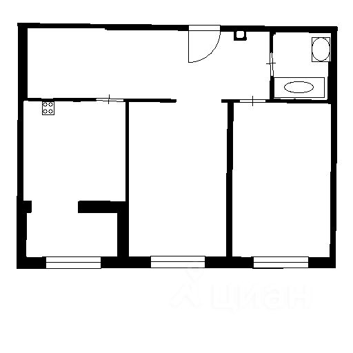 Планировка этой квартиры по данным Циан