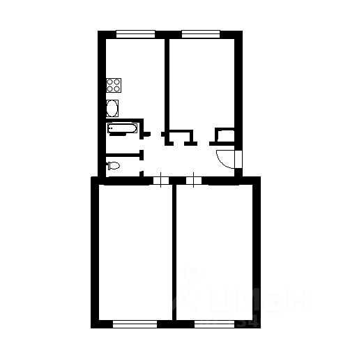 Планировка этой квартиры по данным Циан