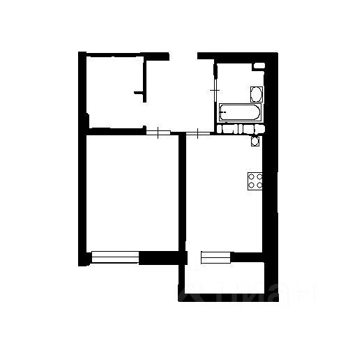 Планировка этой квартиры по данным Циан