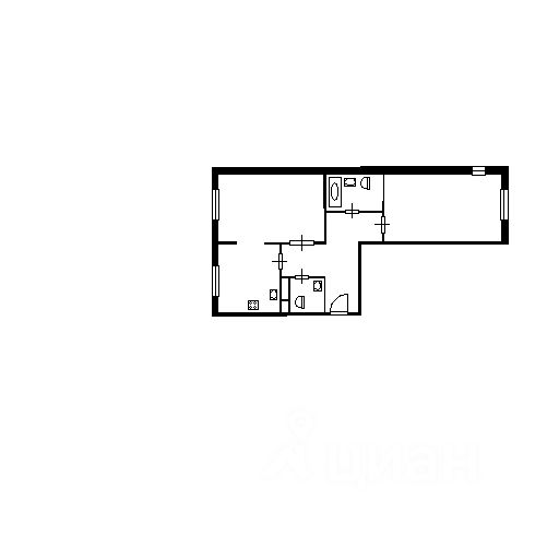 Планировка этой квартиры по данным Циан