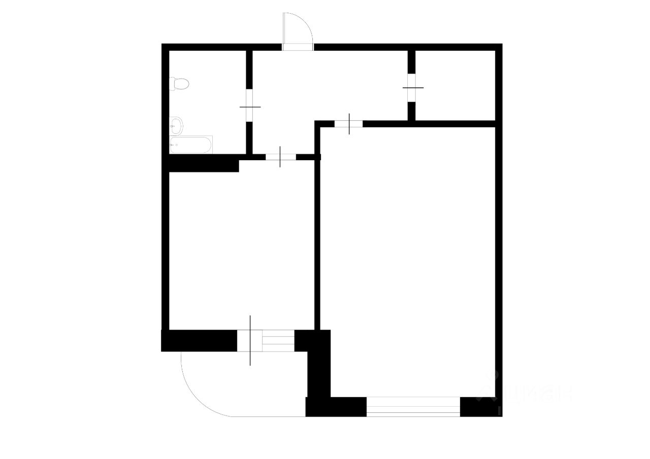Планировка этой квартиры по данным Циан