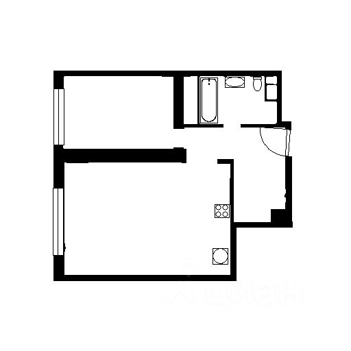 Планировка этой квартиры по данным Циан