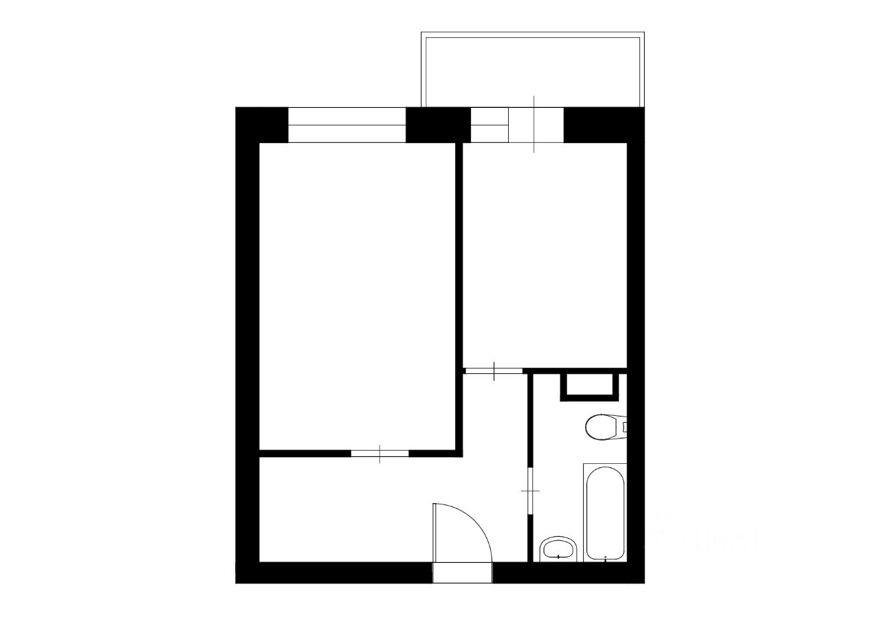 Планировка этой квартиры по данным Циан