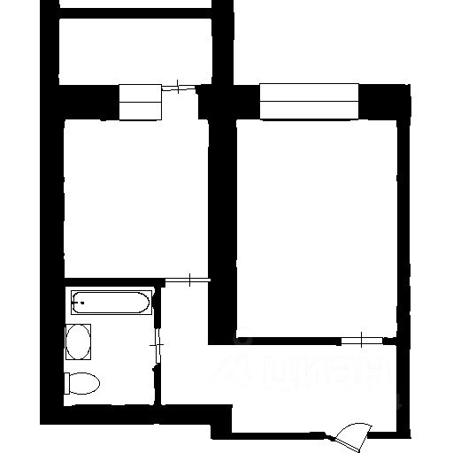 Планировка этой квартиры по данным Циан