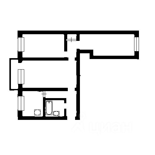 Планировка этой квартиры по данным Циан