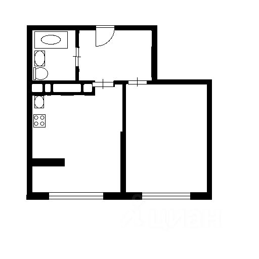 Планировка этой квартиры по данным Циан