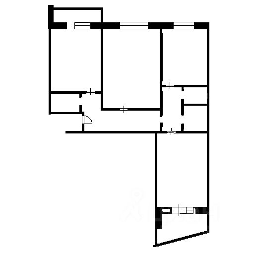 Планировка этой квартиры по данным Циан