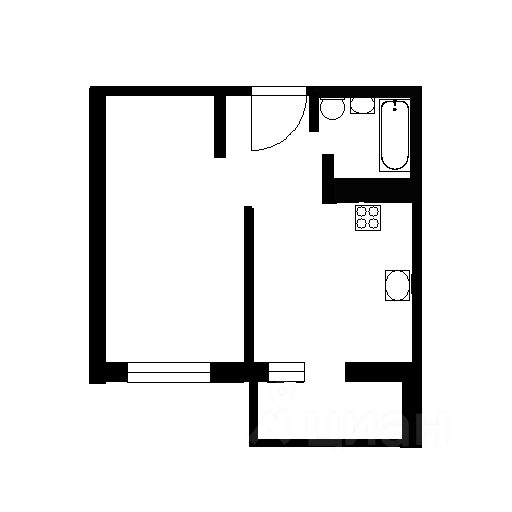 Планировка этой квартиры по данным Циан