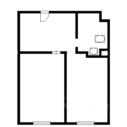 Планировка этой квартиры по данным Циан