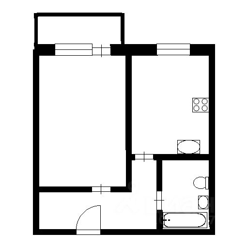Планировка этой квартиры по данным Циан