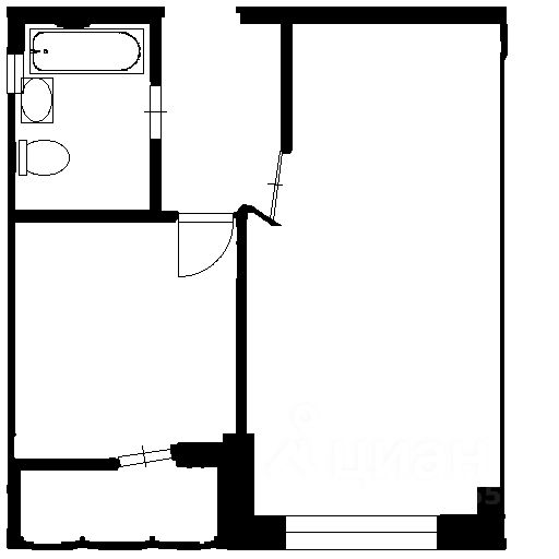 Планировка этой квартиры по данным Циан