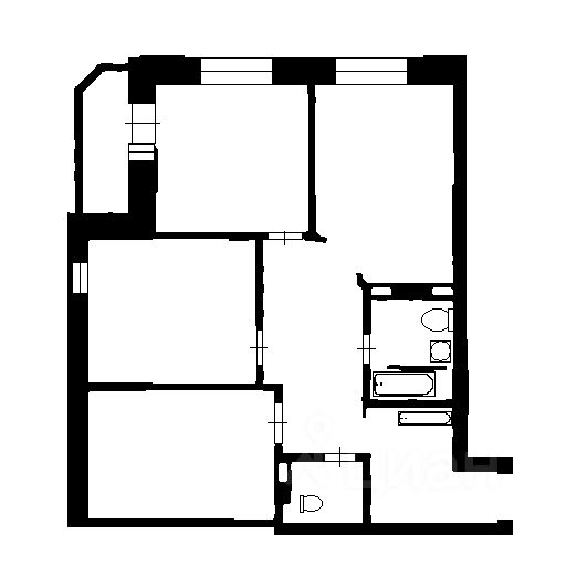 Планировка этой квартиры по данным Циан