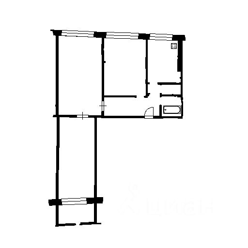 Планировка этой квартиры по данным Циан