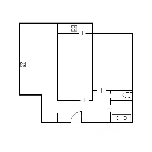 Планировка этой квартиры по данным Циан