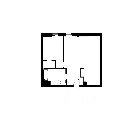 Планировка этой квартиры по данным Циан