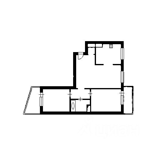 Планировка этой квартиры по данным Циан