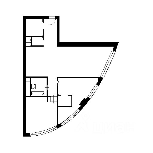 Планировка этой квартиры по данным Циан
