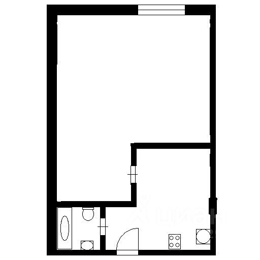 Планировка этой квартиры по данным Циан