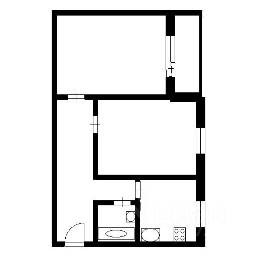 Планировка этой квартиры по данным Циан