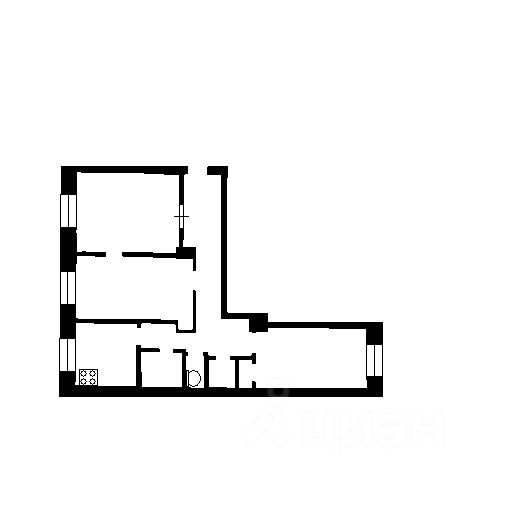 Планировка этой квартиры по данным Циан