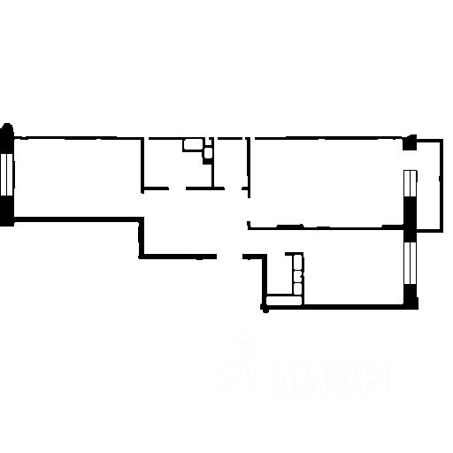 Планировка этой квартиры по данным Циан
