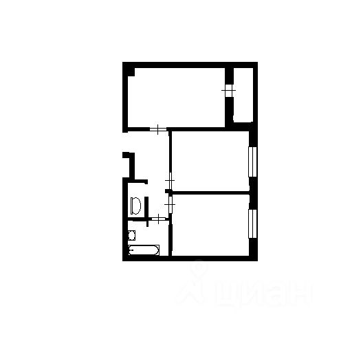 Планировка этой квартиры по данным Циан