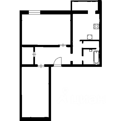 Планировка этой квартиры по данным Циан