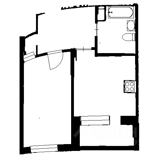 Планировка этой квартиры по данным Циан