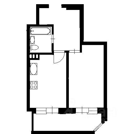 Планировка этой квартиры по данным Циан