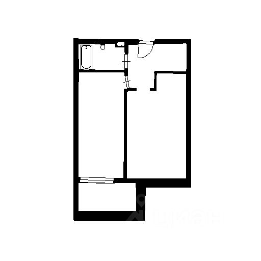 Планировка этой квартиры по данным Циан