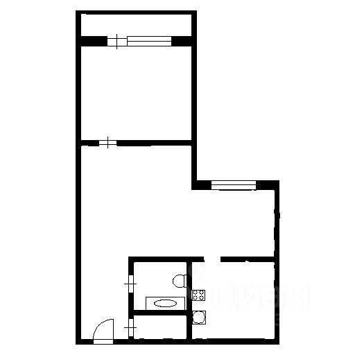 Планировка этой квартиры по данным Циан