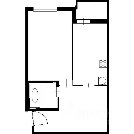 Планировка этой квартиры по данным Циан