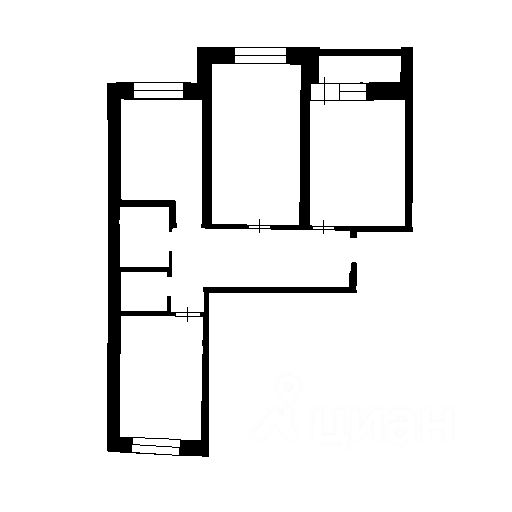 Планировка этой квартиры по данным Циан
