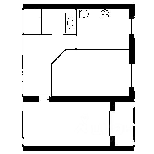 Планировка этой квартиры по данным Циан