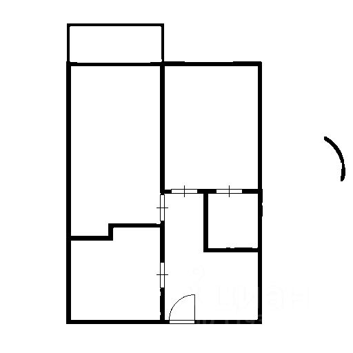 Планировка этой квартиры по данным Циан