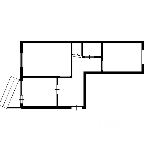 Планировка этой квартиры по данным Циан