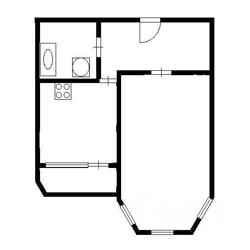 Планировка этой квартиры по данным Циан