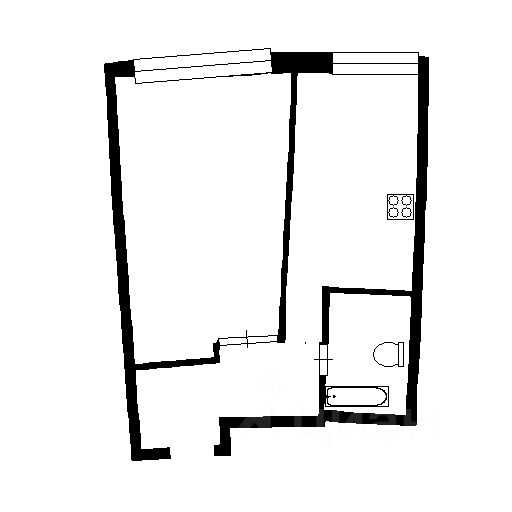 Планировка этой квартиры по данным Циан